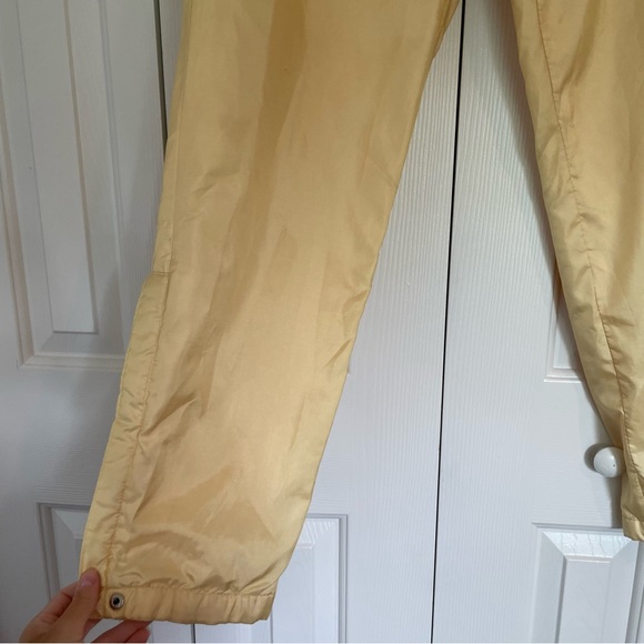 Vtg Y2K Adidas Gold Satin Track Pants Joggers Sz Medium Ankle Zip - Picture 7 of 15